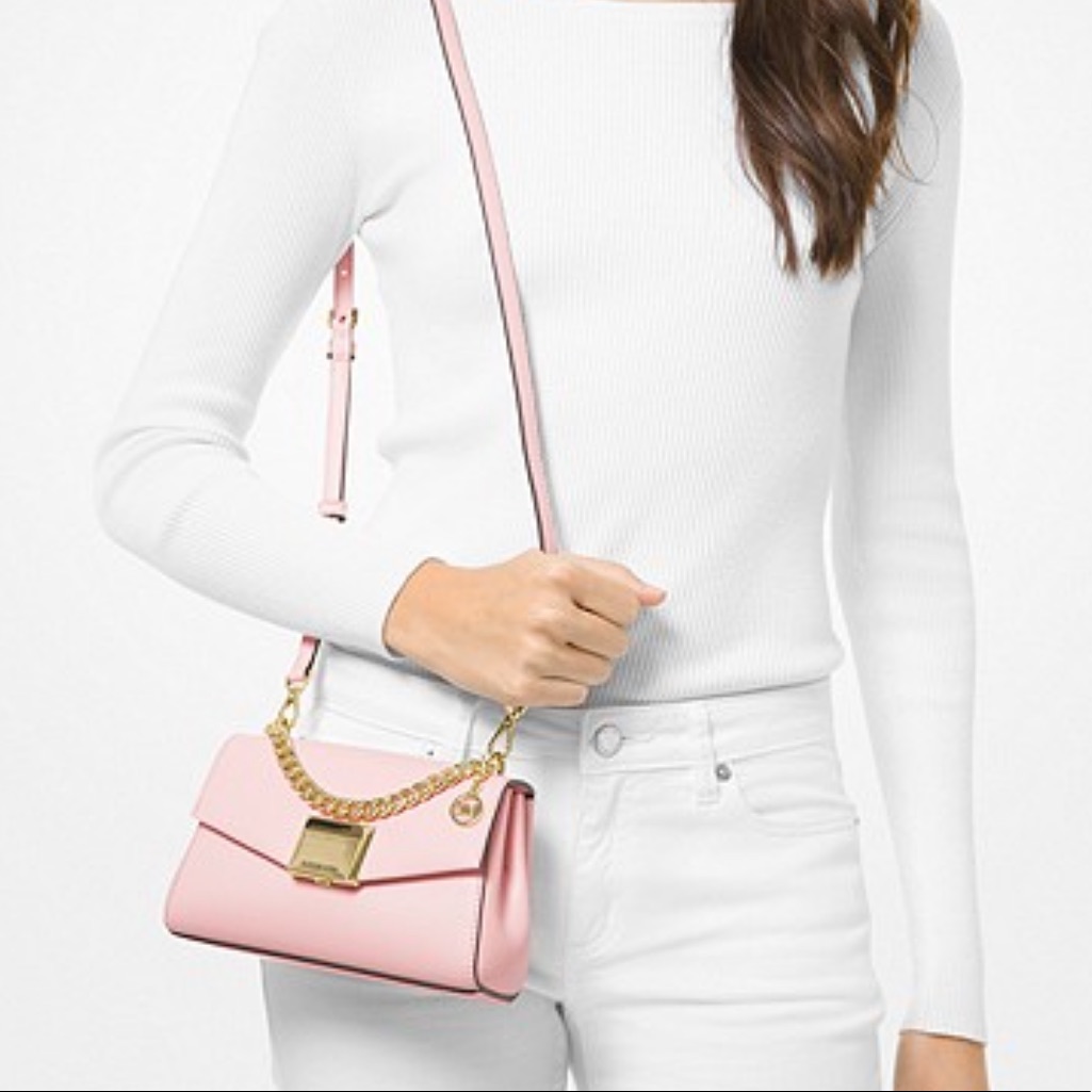Mk Light Baby Pink Mini Crossbody Purse W/Gold Hardware, Nwt